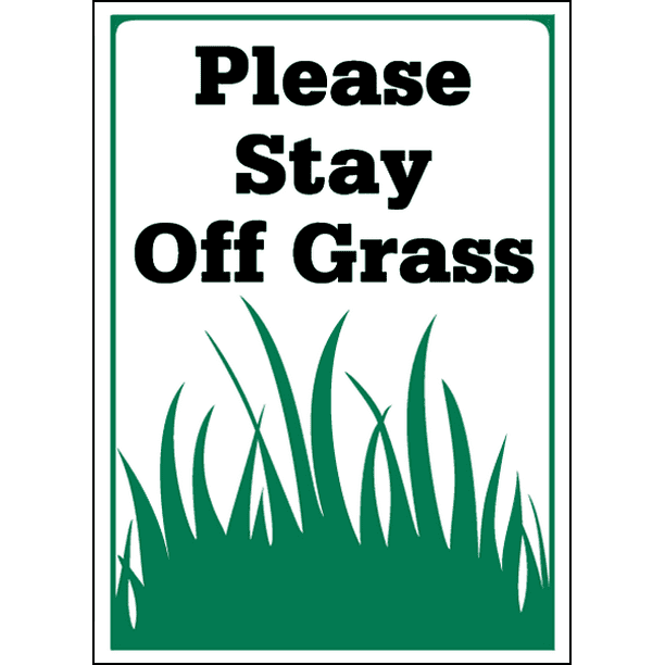 Please Keep Off Grass 5-Pack CGSignLab Victorian Frame Clear Window Cling 30x20 